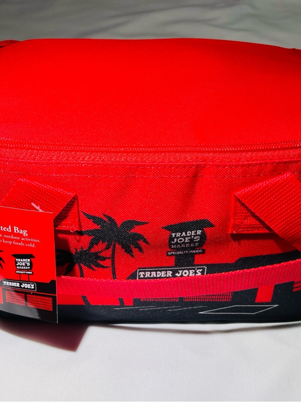 Trader Joe's Red Insulated Grocery Tote